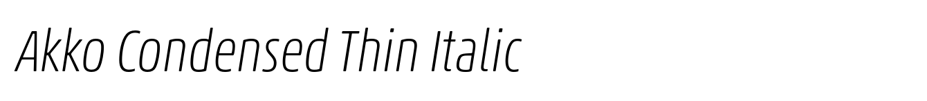 Akko Condensed Thin Italic image